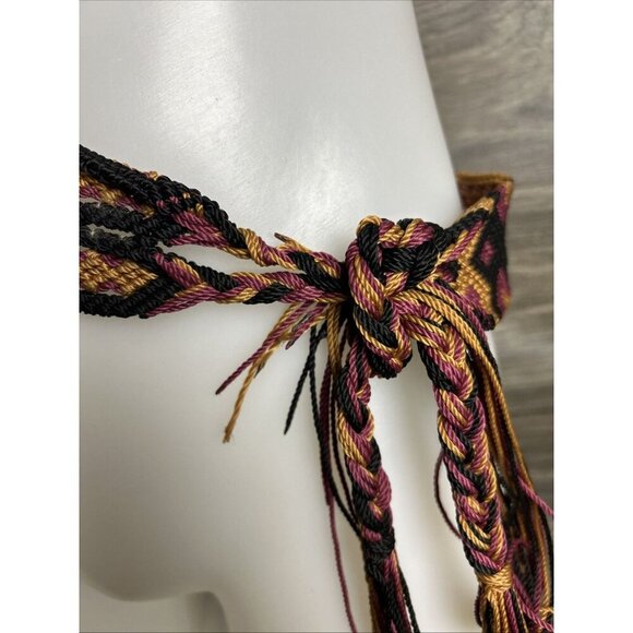 Bohemian Hand Woven Boho Style Corded Belt Colourful - Picture 4 of 6